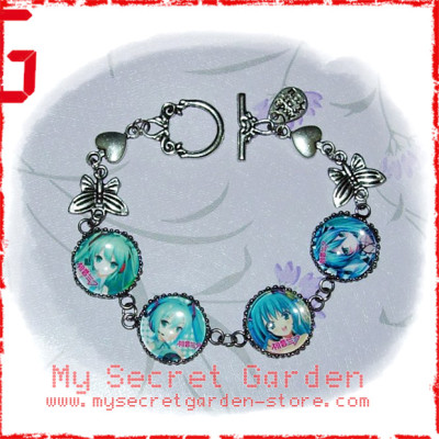 Vocaloid Miku Hatsune 初音ミク anime Cabochon Bracelet  Vocaloid Miku Hatsune 初音ミク anime Cabochon Bracelet